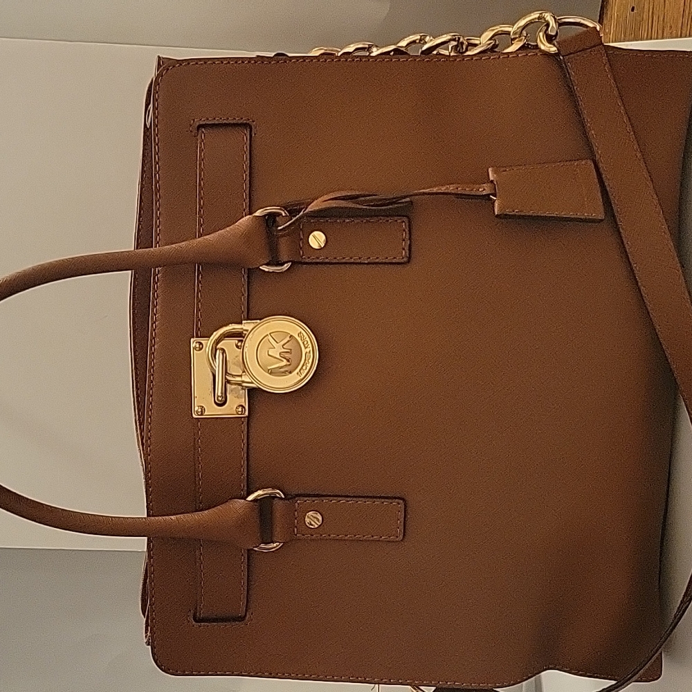 Michael Kors Hamilton Large Saffiano Leather Tote Brown